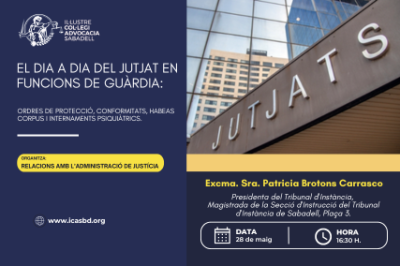 28 de mayo, 16:30h. El día a día del Juzgado en funciones de guardia