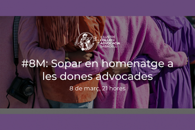 #8M: Sopar en homenatge a les dones advocades de l'ICASBD